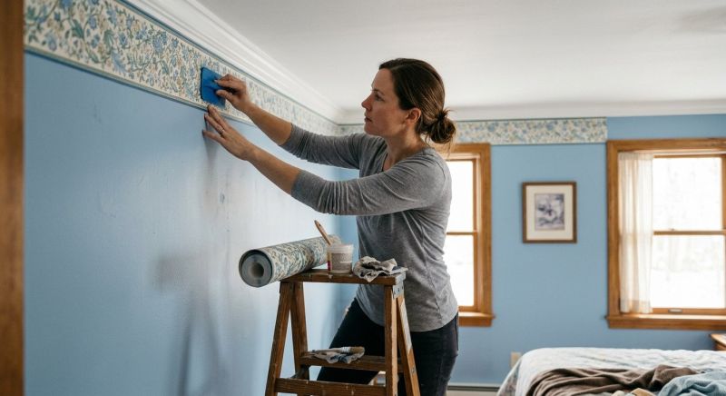 Bedroom Wallpaper Installation in Kansas City, MO
